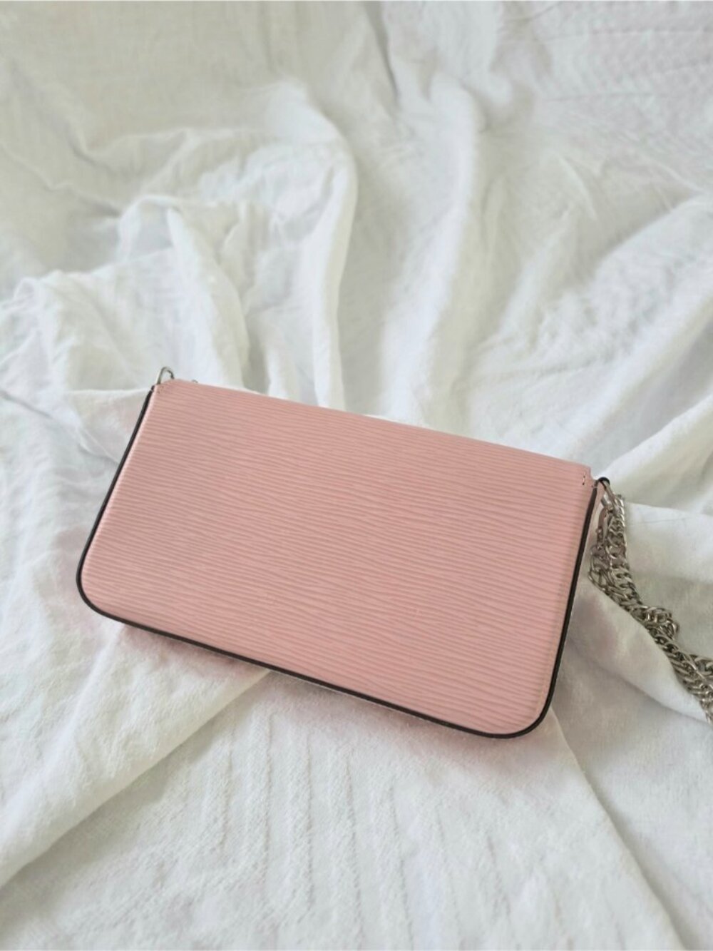 Authentic Louis Vuitton Epi LEATHER Pink Envelope Crossbody Mini Bag Clutch - Picture 5 of 14